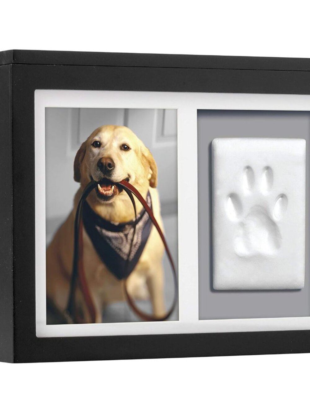 Pet Memory Box & Urn - Solid Wood, Black Finish, 4x6 Photo Insert